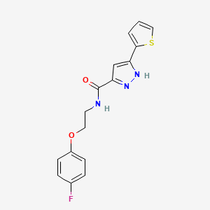 N-(2-(4-fluorophenoxy)ethyl)-5-(thiophen-2-yl)-1H-pyrazole-3-carboxamide