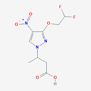 3-[3-(2,2-difluoroethoxy)-4-nitro-1H-pyrazol-1-yl]butanoic acid