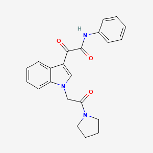 2-oxo-2-[1-(2-oxo-2-pyrrolidin-1-ylethyl)indol-3-yl]-N-phenylacetamide