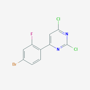 molecular formula C10H4BrCl2FN2 B2695483 4-(4-Bromo-2-fluorophenyl)-2,6-dichloropyrimidine CAS No. 1545775-37-8