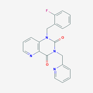 molecular formula C20H15FN4O2 B2695499 1-(2-fluorobenzyl)-3-(pyridin-2-ylmethyl)pyrido[3,2-d]pyrimidine-2,4(1H,3H)-dione CAS No. 941907-96-6