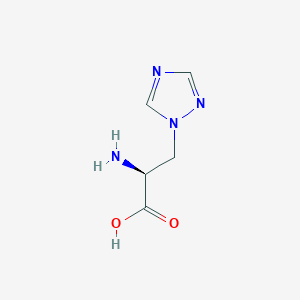 molecular formula C5H8N4O2 B026955 3-(1,2,4-Triazol-1-yl)-L-alanine CAS No. 4819-36-7