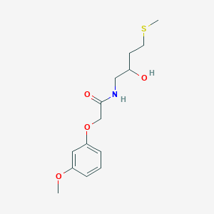 molecular formula C14H21NO4S B2695514 N-[2-hydroxy-4-(methylsulfanyl)butyl]-2-(3-methoxyphenoxy)acetamide CAS No. 2309310-23-2