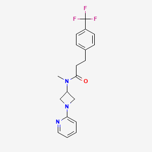 molecular formula C19H20F3N3O B2695523 N-methyl-N-[1-(pyridin-2-yl)azetidin-3-yl]-3-[4-(trifluoromethyl)phenyl]propanamide CAS No. 2415513-87-8