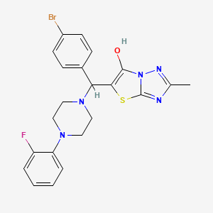 5-((4-Bromophenyl)(4-(2-fluorophenyl)piperazin-1-yl)methyl)-2-methylthiazolo[3,2-b][1,2,4]triazol-6-ol