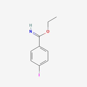 molecular formula C9H10INO B2695534 Ethyl 4-iodobenzenecarboximidate CAS No. 57869-88-2