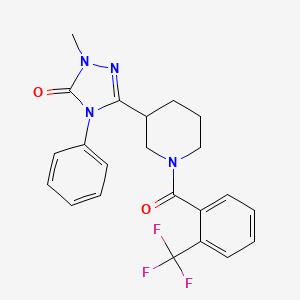 1-methyl-4-phenyl-3-(1-(2-(trifluoromethyl)benzoyl)piperidin-3-yl)-1H-1,2,4-triazol-5(4H)-one