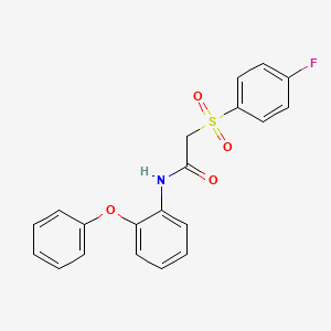 2-(4-fluorophenyl)sulfonyl-N-(2-phenoxyphenyl)acetamide