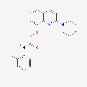molecular formula C23H25N3O3 B2695541 N-(2,4-dimethylphenyl)-2-((2-morpholinoquinolin-8-yl)oxy)acetamide CAS No. 941909-42-8