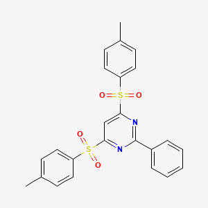 4,6-Bis[(4-methylphenyl)sulfonyl]-2-phenylpyrimidine