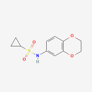 molecular formula C11H13NO4S B2695586 N-(2,3-dihydro-1,4-benzodioxin-6-yl)cyclopropanesulfonamide CAS No. 1206991-50-5