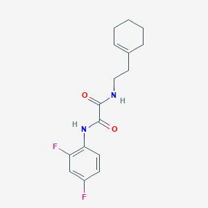 B2695606 N-[2-(cyclohexen-1-yl)ethyl]-N'-(2,4-difluorophenyl)oxamide CAS No. 898356-86-0