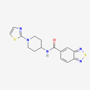 molecular formula C15H15N5OS2 B2695617 N-[1-(1,3-THIAZOL-2-YL)PIPERIDIN-4-YL]-2,1,3-BENZOTHIADIAZOLE-5-CARBOXAMIDE CAS No. 1448033-94-0