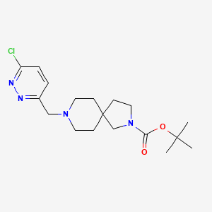 molecular formula C18H27ClN4O2 B2695637 Tert-butyl 8-[(6-chloropyridazin-3-yl)methyl]-2,8-diazaspiro[4.5]decane-2-carboxylate CAS No. 2402830-74-2
