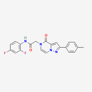 molecular formula C21H16F2N4O2 B2695643 N-(2,4-difluorophenyl)-2-[2-(4-methylphenyl)-4-oxopyrazolo[1,5-a]pyrazin-5(4H)-yl]acetamide CAS No. 941894-40-2