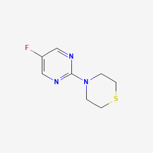 molecular formula C8H10FN3S B2695656 4-(5-Fluoropyrimidin-2-yl)thiomorpholine CAS No. 1864623-61-9