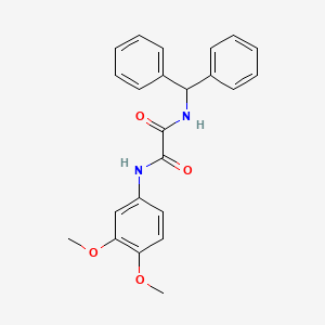 molecular formula C23H22N2O4 B2695676 N1-benzhydryl-N2-(3,4-dimethoxyphenyl)oxalamide CAS No. 941939-20-4