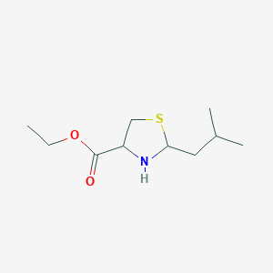 molecular formula C10H19NO2S B2695688 Ethyl 2-(2-methylpropyl)-1,3-thiazolidine-4-carboxylate CAS No. 2248266-20-6