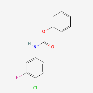 molecular formula C13H9ClFNO2 B2695699 phenyl N-(4-chloro-3-fluorophenyl)carbamate CAS No. 1229603-46-6