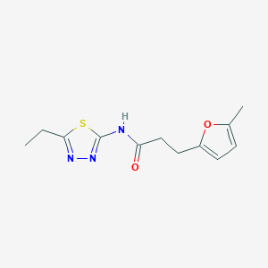 molecular formula C12H15N3O2S B2695703 N-(5-ethyl-1,3,4-thiadiazol-2-yl)-3-(5-methylfuran-2-yl)propanamide CAS No. 833434-50-7
