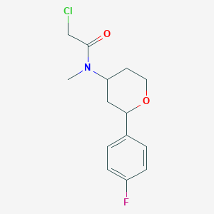 2-Chloro-N-[2-(4-fluorophenyl)oxan-4-yl]-N-methylacetamide