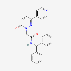 molecular formula C24H20N4O2 B2695706 N-benzhydryl-2-(6-oxo-3-(pyridin-4-yl)pyridazin-1(6H)-yl)acetamide CAS No. 2097937-89-6