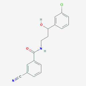 molecular formula C17H15ClN2O2 B2695714 N-[3-(3-chlorophenyl)-3-hydroxypropyl]-3-cyanobenzamide CAS No. 2034300-03-1