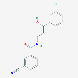 N-(3-(3-chlorophenyl)-3-hydroxypropyl)-3-cyanobenzamide