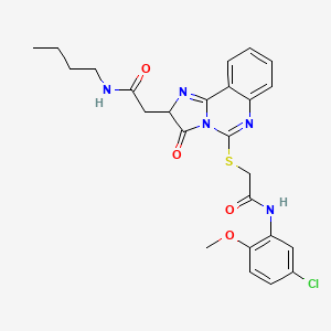 2-({2-[(butylcarbamoyl)methyl]-3-oxo-2H,3H-imidazo[1,2-c]quinazolin-5-yl}sulfanyl)-N-(5-chloro-2-methoxyphenyl)acetamide