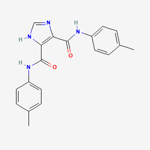 molecular formula C19H18N4O2 B2695725 N4,N5-BIS(4-METHYLPHENYL)-1H-IMIDAZOLE-4,5-DICARBOXAMIDE CAS No. 201481-55-2