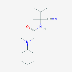 molecular formula C15H27N3O B2695740 N-(1-cyano-1,2-dimethylpropyl)-2-[cyclohexyl(methyl)amino]acetamide CAS No. 1798777-35-1