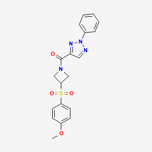 B2695741 (3-((4-methoxyphenyl)sulfonyl)azetidin-1-yl)(2-phenyl-2H-1,2,3-triazol-4-yl)methanone CAS No. 1797276-06-2