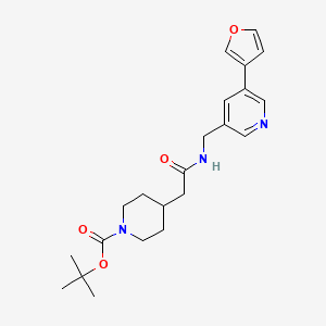 molecular formula C22H29N3O4 B2695742 tert-butyl 4-[({[5-(furan-3-yl)pyridin-3-yl]methyl}carbamoyl)methyl]piperidine-1-carboxylate CAS No. 2034429-87-1
