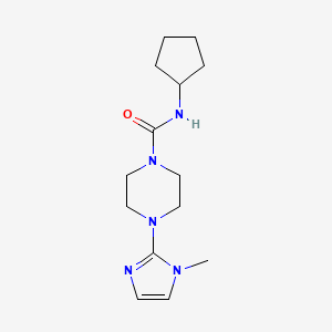 molecular formula C14H23N5O B2695750 N-cyclopentyl-4-(1-methyl-1H-imidazol-2-yl)piperazine-1-carboxamide CAS No. 2034380-68-0