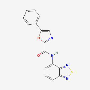 molecular formula C16H10N4O2S B2695769 N-(2,1,3-benzothiadiazol-4-yl)-5-phenyl-1,3-oxazole-2-carboxamide CAS No. 1798490-54-6
