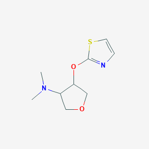 molecular formula C9H14N2O2S B2695786 N,N-dimethyl-4-(1,3-thiazol-2-yloxy)oxolan-3-amine CAS No. 2201540-59-0
