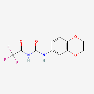 molecular formula C11H9F3N2O4 B2695857 N-(2,3-dihydro-1,4-benzodioxin-6-ylcarbamoyl)-2,2,2-trifluoroacetamide CAS No. 691382-62-4