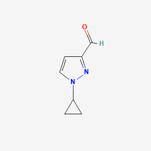 molecular formula C7H8N2O B2695869 1-Cyclopropyl-1H-pyrazole-3-carbaldehyde CAS No. 1823349-88-7