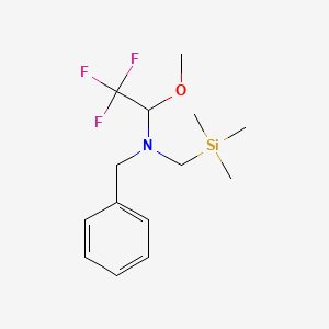 molecular formula C14H22F3NOSi B2695874 benzyl(2,2,2-trifluoro-1-methoxyethyl)[(trimethylsilyl)methyl]amine CAS No. 1415606-26-6