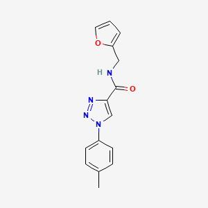 molecular formula C15H14N4O2 B2695887 N-[(furan-2-yl)methyl]-1-(4-methylphenyl)-1H-1,2,3-triazole-4-carboxamide CAS No. 951611-11-3