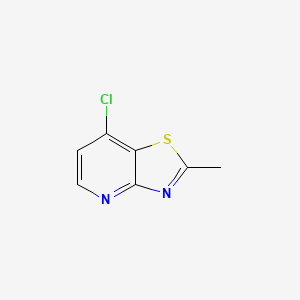 molecular formula C7H5ClN2S B2695911 7-chloro-2-methyl-[1,3]thiazolo[4,5-b]pyridine CAS No. 1552535-87-1