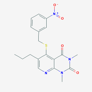 1,3-dimethyl-5-((3-nitrobenzyl)thio)-6-propylpyrido[2,3-d]pyrimidine-2,4(1H,3H)-dione