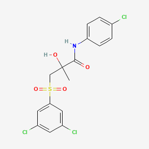 N-(4-chlorophenyl)-3-[(3,5-dichlorophenyl)sulfonyl]-2-hydroxy-2-methylpropanamide