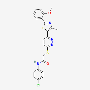 N-(4-chlorophenyl)-2-((6-(2-(2-methoxyphenyl)-4-methylthiazol-5-yl)pyridazin-3-yl)thio)acetamide