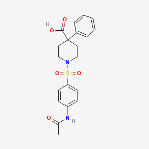 1-{[4-(Acetylamino)phenyl]sulfonyl}-4-phenyl-4-piperidinecarboxylic acid