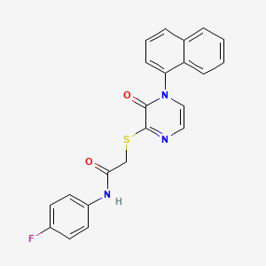N-(4-fluorophenyl)-2-((4-(naphthalen-1-yl)-3-oxo-3,4-dihydropyrazin-2-yl)thio)acetamide