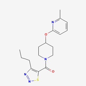 (4-((6-Methylpyridin-2-yl)oxy)piperidin-1-yl)(4-propyl-1,2,3-thiadiazol-5-yl)methanone