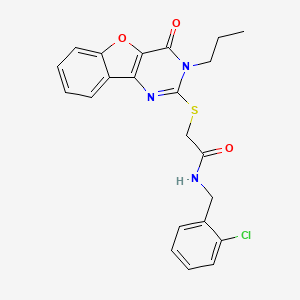 N-(2-chlorobenzyl)-2-[(4-oxo-3-propyl-3,4-dihydro[1]benzofuro[3,2-d]pyrimidin-2-yl)sulfanyl]acetamide