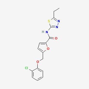 5-((2-chlorophenoxy)methyl)-N-(5-ethyl-1,3,4-thiadiazol-2-yl)furan-2-carboxamide
