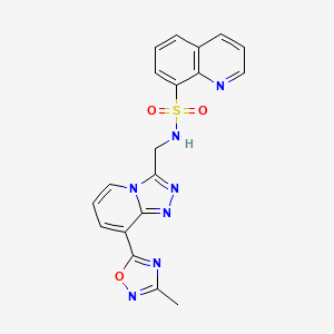 N-((8-(3-methyl-1,2,4-oxadiazol-5-yl)-[1,2,4]triazolo[4,3-a]pyridin-3-yl)methyl)quinoline-8-sulfonamide